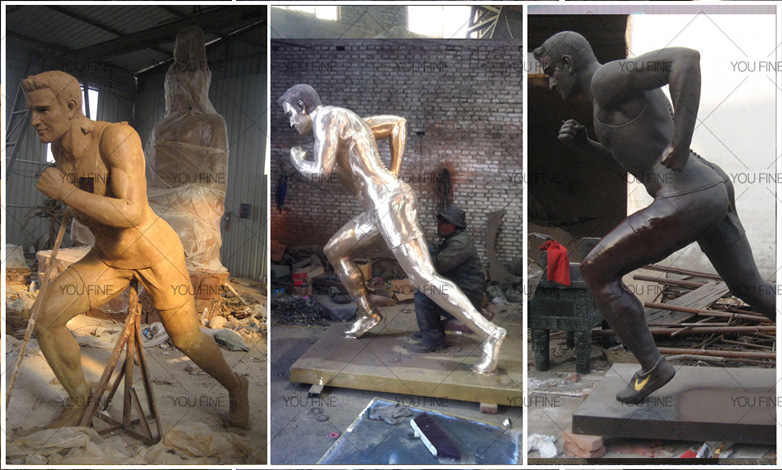 Running man statue