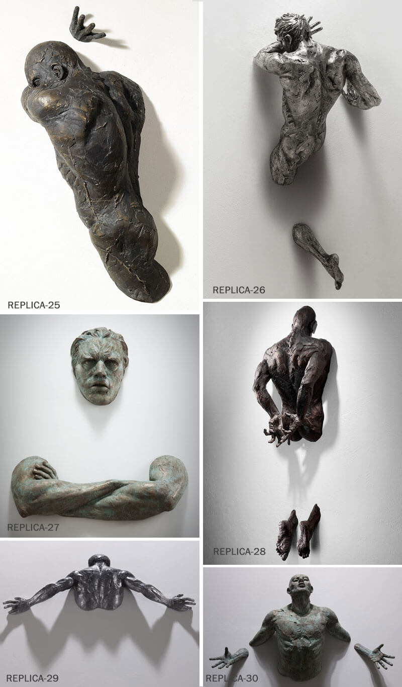 Life Size Matteo Pugliese Metal Bronze Man Sculpture