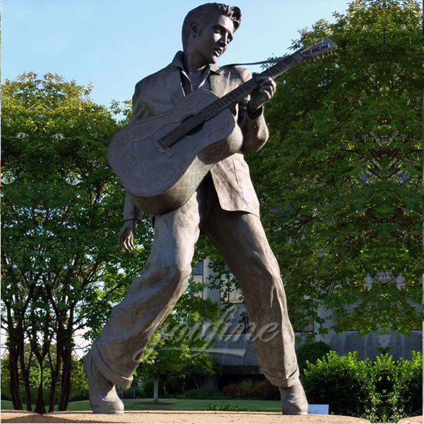 Outdoor Custom Life Size Famous Bronze Elvis Presley Statue for sale